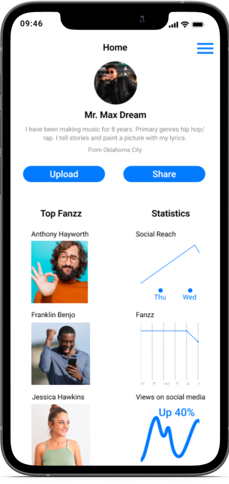 Super Fanzz Mobile App Design